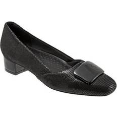 Trotters Delse Women's Shoes - Black Lizard 11 Narrow