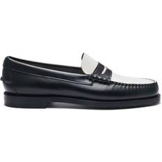 Sebago Classic Dan Lädermockasin Karta Ingen Casual - Svart