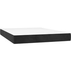 vidaXL Pocketresårmadrass Svart 120x210x20 cm Sammet Resårbotten