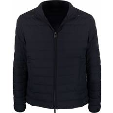 Men Outerwear Emporio Armani Nylon Full-Zip Down Jacket With Eagle Logo Patch