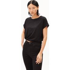 Schwarz T-Shirts Armedangels Idaara Loose Fit T-Shirt - Black