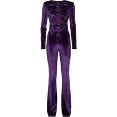 Philipp Plein Jumpsuits & Overalls Philipp Plein Cut Out-Detail Long-Sleeve Jumpsuit - Women - Purple