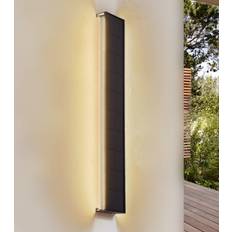 Lindby Led Outdoor Solar Lightsdimmable Laarni Aluminium Wall light