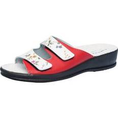 Mehrfarbig Hausschuhe Sommer Pantolette "Modena" - Rot