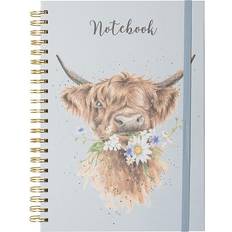 Wrendale Designs A4 Cow Notebook - Daisy Coo (Blue)