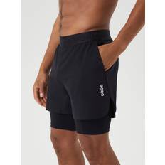 Svarte Shorts Björn Borg 2 In 1 Shorts Herren - Schwarz