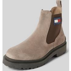 Beige - Herren Chelsea Boots Tommy Jeans Chelsea Boots Leder - Taupe