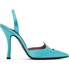 Turquoise Heels & Pumps Les Petits Joueurs Blue Jerry Heels - Turquoise