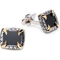 Gold Cufflinks Effy Men's Onyx, 18K Yellow Gold & Sterling Silver Cufflinks (one-size)