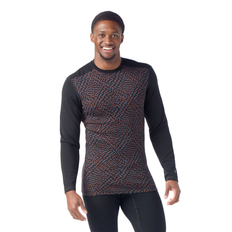 Black Base Layer Tops Smartwool Classic Thermal Merino Base Layer Crew - Black Retro Line