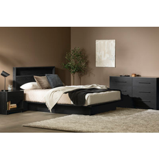 South Shore Primo Full/Queen Platform Bed & Headboard Set 4.25" H x 21.5" W x 87.75" L