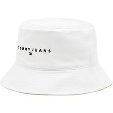 Tommy Hilfiger Herr Hattar Tommy Hilfiger Tjm Linear Logo Bucket Hat - White