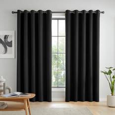 Curtains & Accessories Catherine Lansfield Wilson Velvet Blackout Thermal Eyelet Curtains 117cm x 229cm