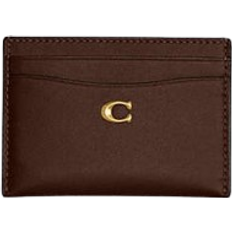 Coach Essential Card Case - Refined Calf Leather/Brass/Maple