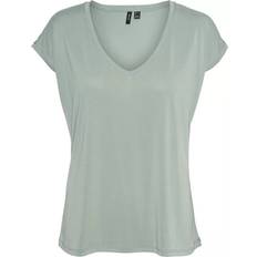 Vero Moda Blåa T-shirts Vero Moda VMFILLI T-shirt - Gray Mist