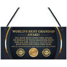 Red Ocean Best Grandad Award Sign - One Size Wall Decor