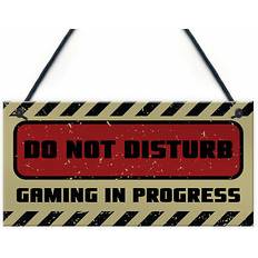 Red Ocean Do Not Disturb Gaming Sign - One Size Wall Decor