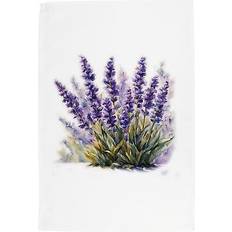 Purple Kitchen Towels Home Floral Lavender Tea - Watercolour Flowers Kitchen Towel Purple