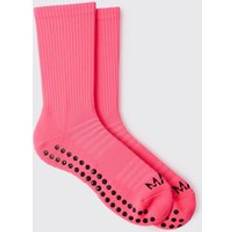 Clothing boohooMAN Active Neon Grip Crew Sock - Pink