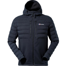 Elastane/Lycra/Spandex - Men Outerwear Berghaus Men's Theran Hybrid Hooded Jacket - Black