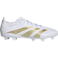 39 ½ - Vrouw Voetbalschoenen Adidas Predator League FG - Cloud White/Gold Metallic/Sandy Beige Met