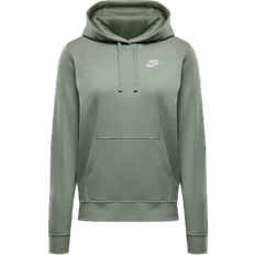 Green - Women Tops Nike Sportswear Club Fleece Women's Pullover Hoodie - Jade Horizon/White