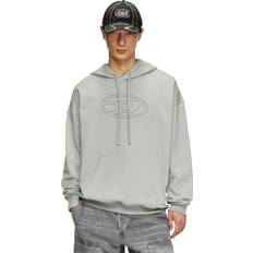 Diesel Sweat-shirt à capuche Oval D embossé - Homme - Gris