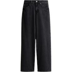 H&M Wide High Jeans - Dark Denim Grey