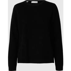 Selected Femme Herr Tröjor Selected Femme SlfManila LS Cashmere O-neck - Black