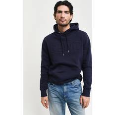 Gant Embossed Sweat Hoodie - Marineblå