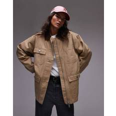 Arket Oversized Padded Barn Jacket with Flap Pockets - Neutral