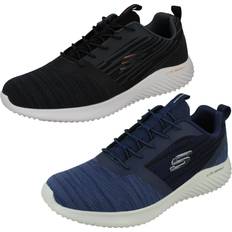 Skechers Mens Air Cooled Memory Foam Slip On Trainers - Navy