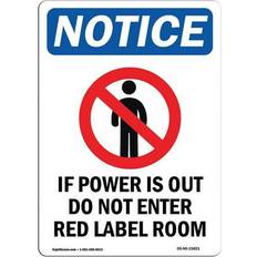 Office Supplies SignMission OSHA Notice Sign 7 x 10 in - If Power is Out