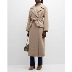 Emporio Armani Beige Outerwear Emporio Armani Wool Melange Belted Trench Coat - Beige