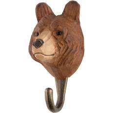 Wildlife Garden Hand Carved Hook Bear