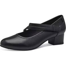 Jana Wide Strap Mary Janes - Black