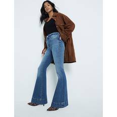 River Island Petite Blue Tummy Hold Flared Jeans