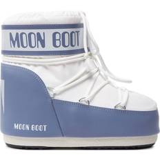 Moon Boot Icon Low Nylon Boots - Elephant Grey/White