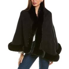 Mujer Capas y Ponchos Surell Faux Fur Trim Poncho