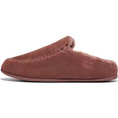 Fitflop Slippers Fitflop Shearling-Lined Suede Slippers - Clay Brown