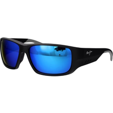 Maui Jim Rettangolare Occhiali da sole Maui Jim Stylish Keha Sunglasses Black/Blue