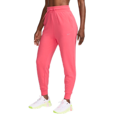 Pink - Sportswear Garment Pants Nike Dri FIT One Women's High Waisted 7/8 French Terry Joggers - Aster Pink/Black