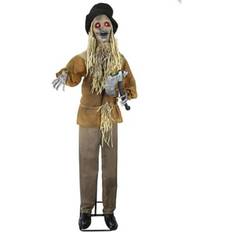 Skeletons Haunted Hill Farm Lifesize Animatronic Scarecrow Halloween Decoration