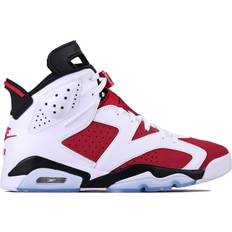 Mies - Nike Air Jordan 1 Urheilukengät Air Jordan 6 Retro Mid Top Shoes - White/Carmine/Black