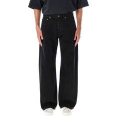 Palm Angels Men Jeans Palm Angels mid-rise loose-fit jeans men Cotton/Cotton/Polyester/Leather Black