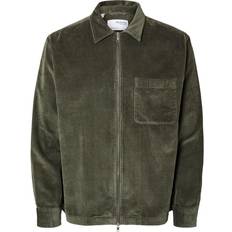 Selected Chemises Selected Slh-Jake Cord Overshirt Ls Zip Homme