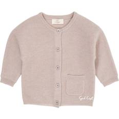 Beige Trøjer Copenhagen Colors Cashmere Classic Baby Cardigan, Beige 86