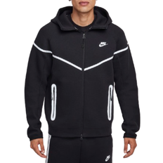 Fleece - Men Outerwear NIKE Tech Windrunner Men's Fleece Full Zip Jacket - Black