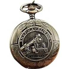 Sapphire Pocket Watches SaVgu Brons Retro Mekanisk The Design Romerska Siffror Hollow Skeleton Herr Mekanisk Fickurskedja