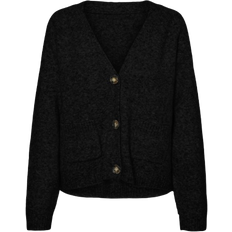 Elastane/Lycra/Spandex - Women Cardigans Vero Moda Boom Knit Cardigan - Black